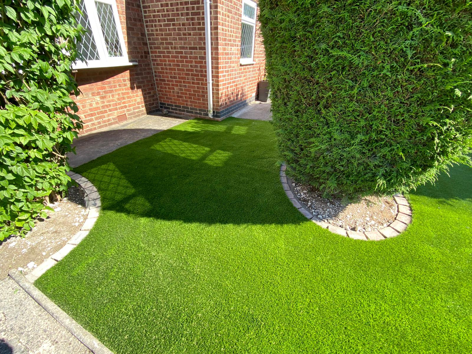 after artificial grass installation in Ilkeston