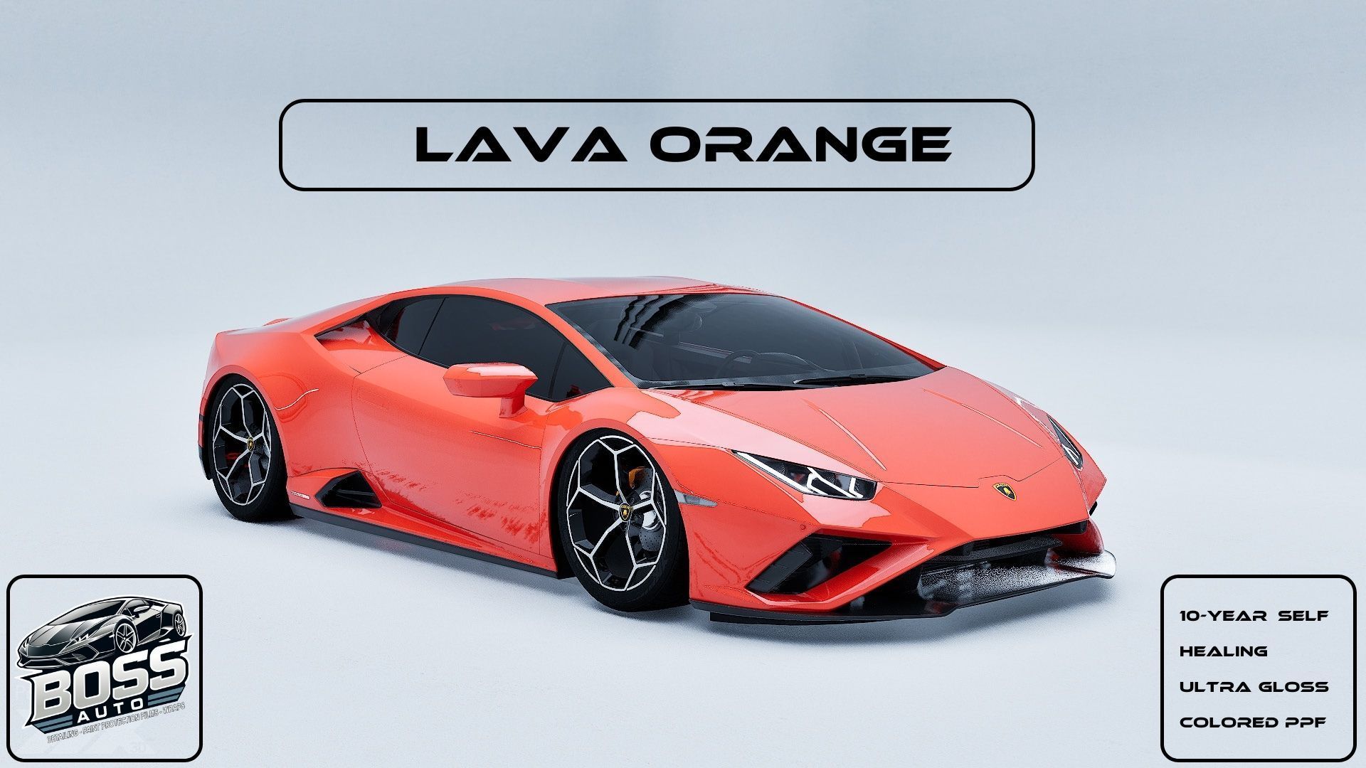 A red lamborghini huracan is sitting on a white surface.