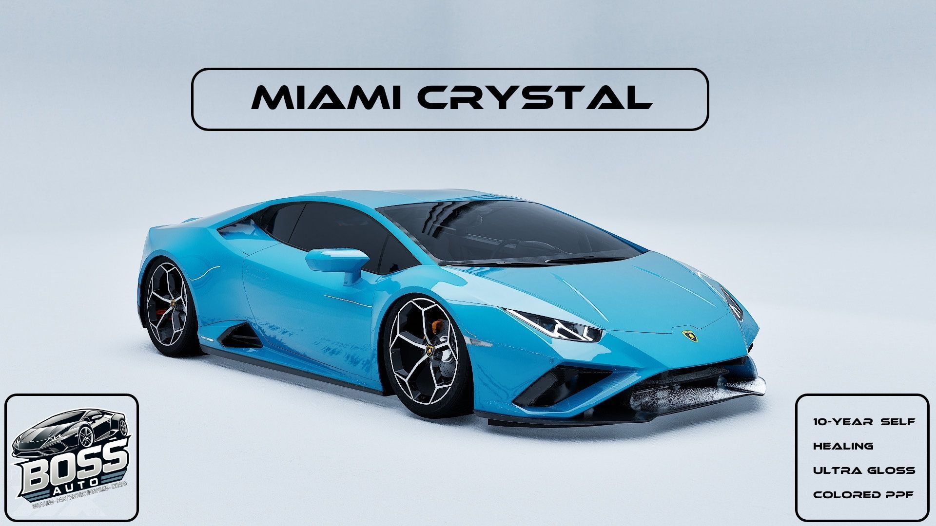A blue lamborghini huracan is on a white background.