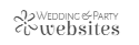 Wedding & PartyWebsites logo with black floral icon and text on white background