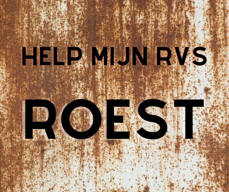 A rusty sign that says help mijn rvs roest