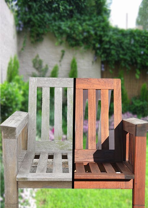 Wooden Chair in a Garden — Gardena, CA — Teak Healers LLC