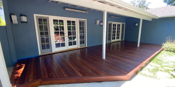 After Wooden Deck with Sliding Door — Gardena, CA — Teak Healers LLC