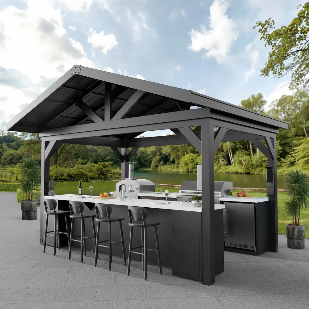 Gable Covered Outdoor Bar