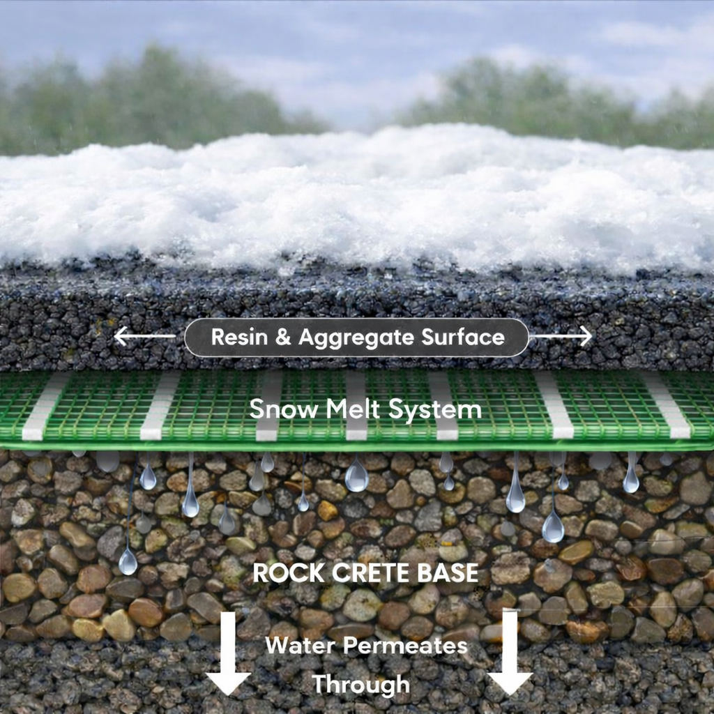 Resin Bound with Embedded Snow Melt Systems from Beyond Block & Resin