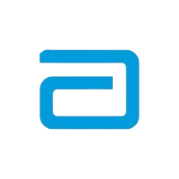 Blue stylized lowercase “a” logo on a white background