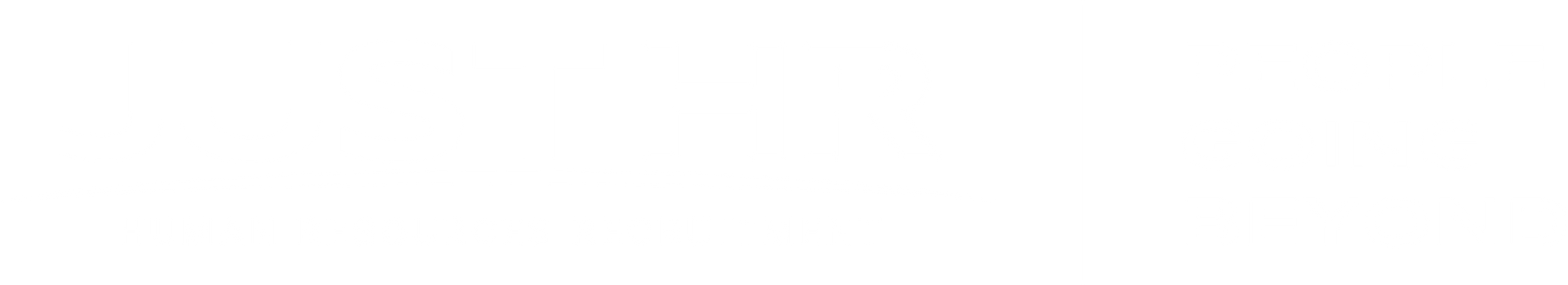 Horizontal white banner with a thin black line across the center and a small blue mark near the left edge