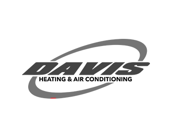 A davis heating and air conditioning logo on a white background.