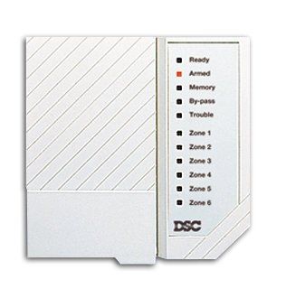 A white dsc device with a list of zones on it