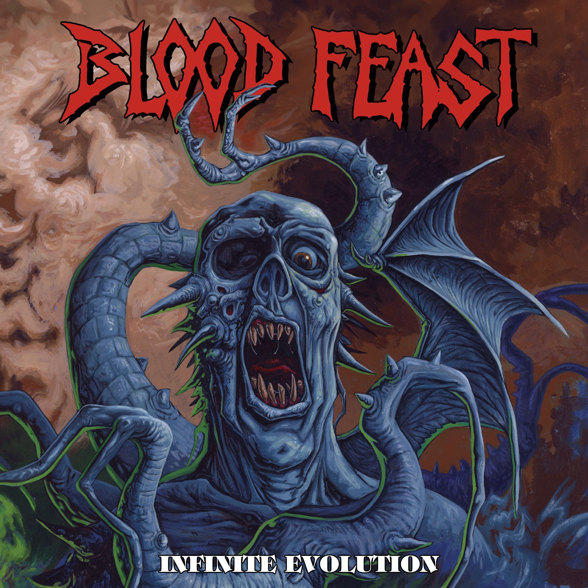 The album cover for blood feast infinite evolution