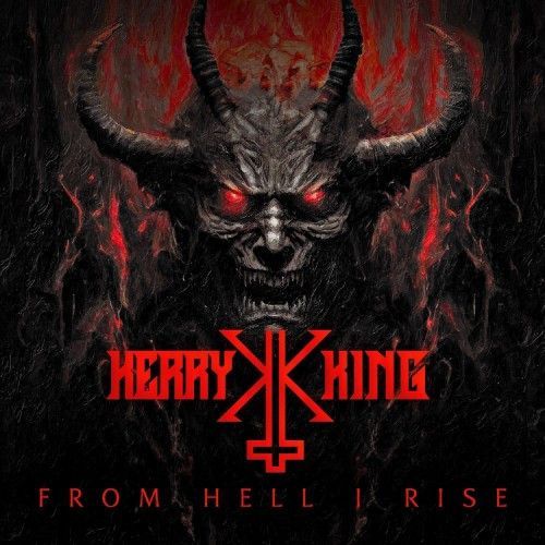 A poster for heavy king shows a demon with red eyes