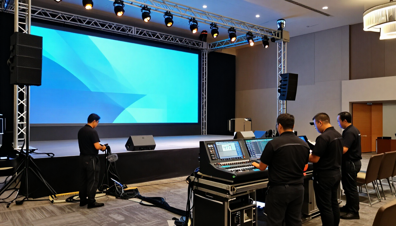 Empresa de producción de eventos en Cali con audio, iluminación y pantalla LED