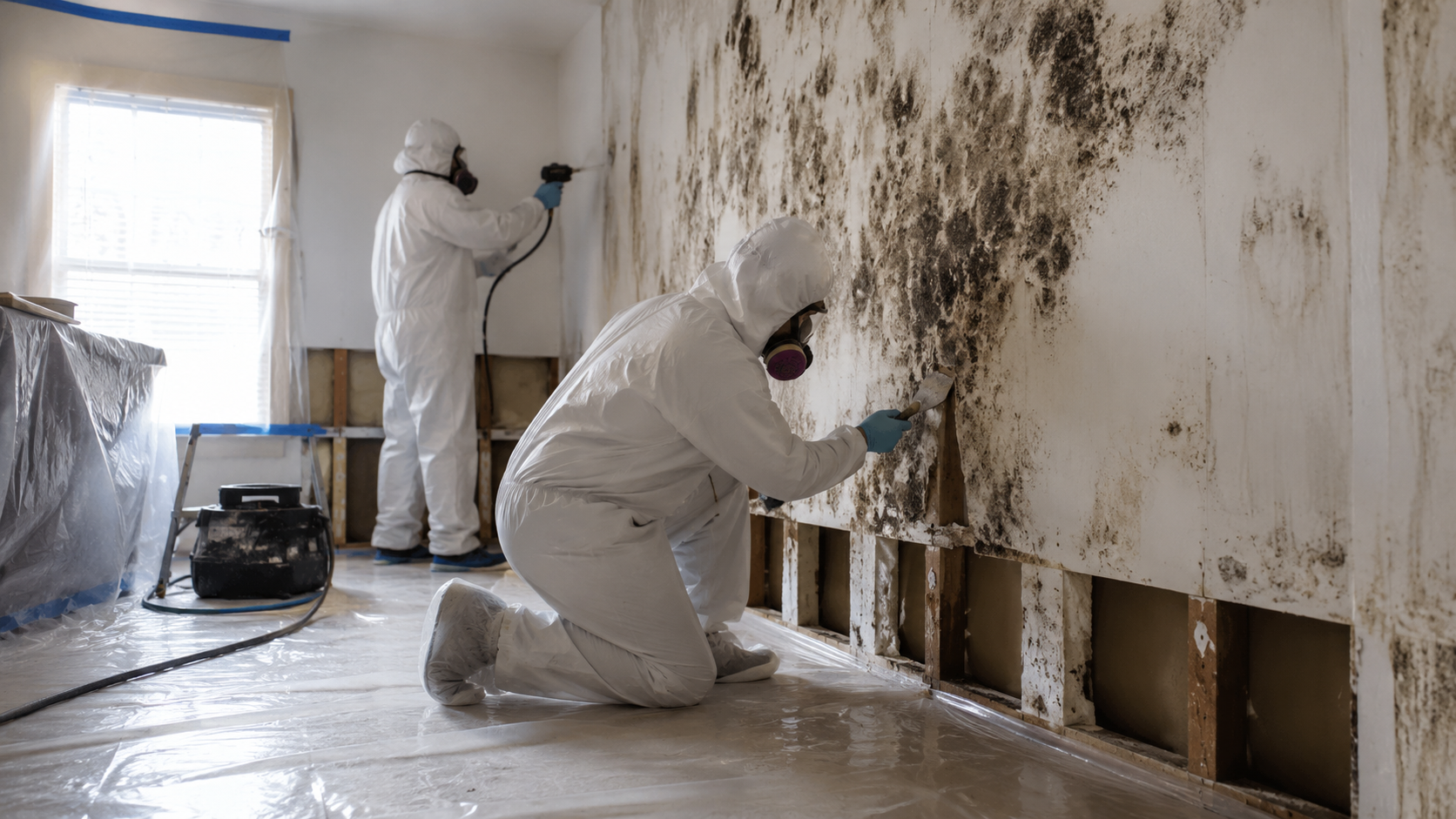 Mold remediation inside a South Florida home