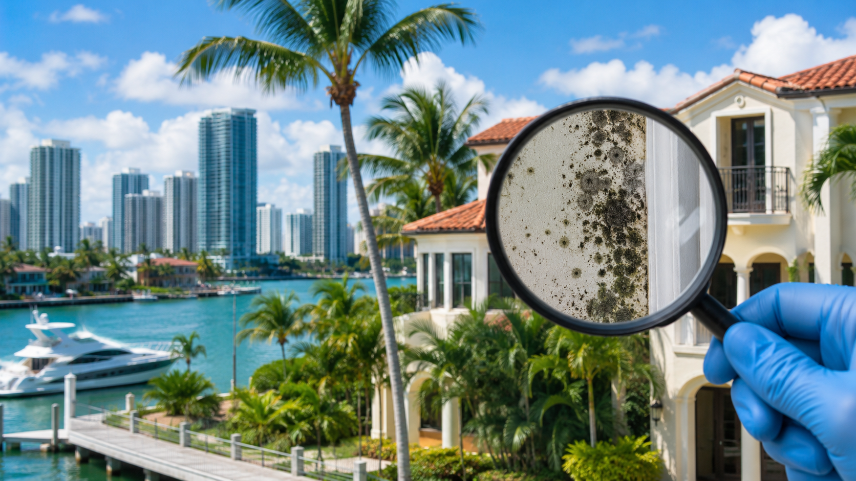 Professional mold clearance testing and post-remediation verification inspection in South Florida ho