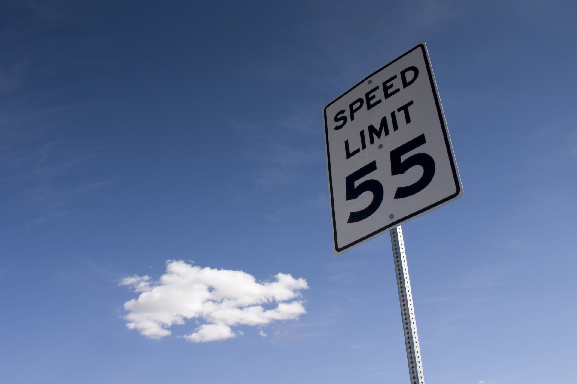 speed limit sign 55