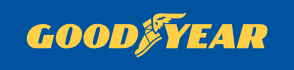 Goodyear logo in yellow text with winged foot on blue background. | Zee's Alignment & Autocare