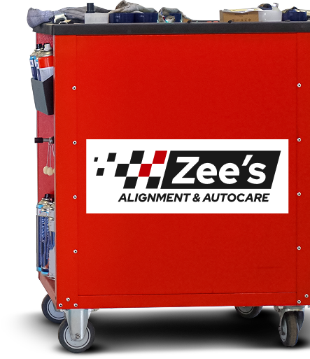 Red tool cart with