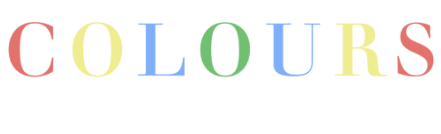 Logo for Colours Paint Co. with paint splash in red, purple, and blue, and a paintbrush.