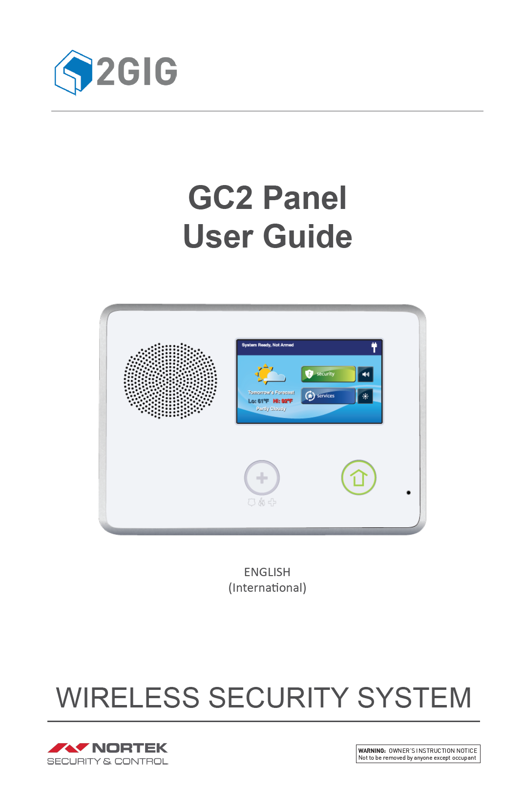 2GIG GC2 Manual