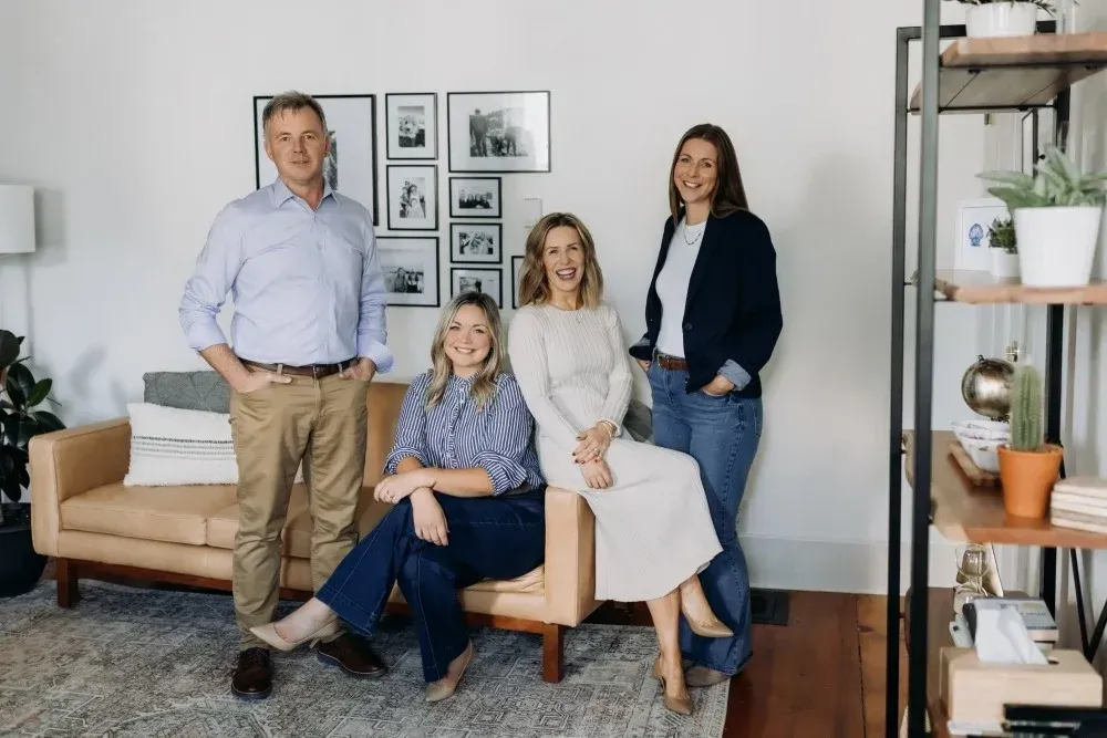 Impact Wealth team photo — financial advisory firm family portrait, Echo Media digital marketing client