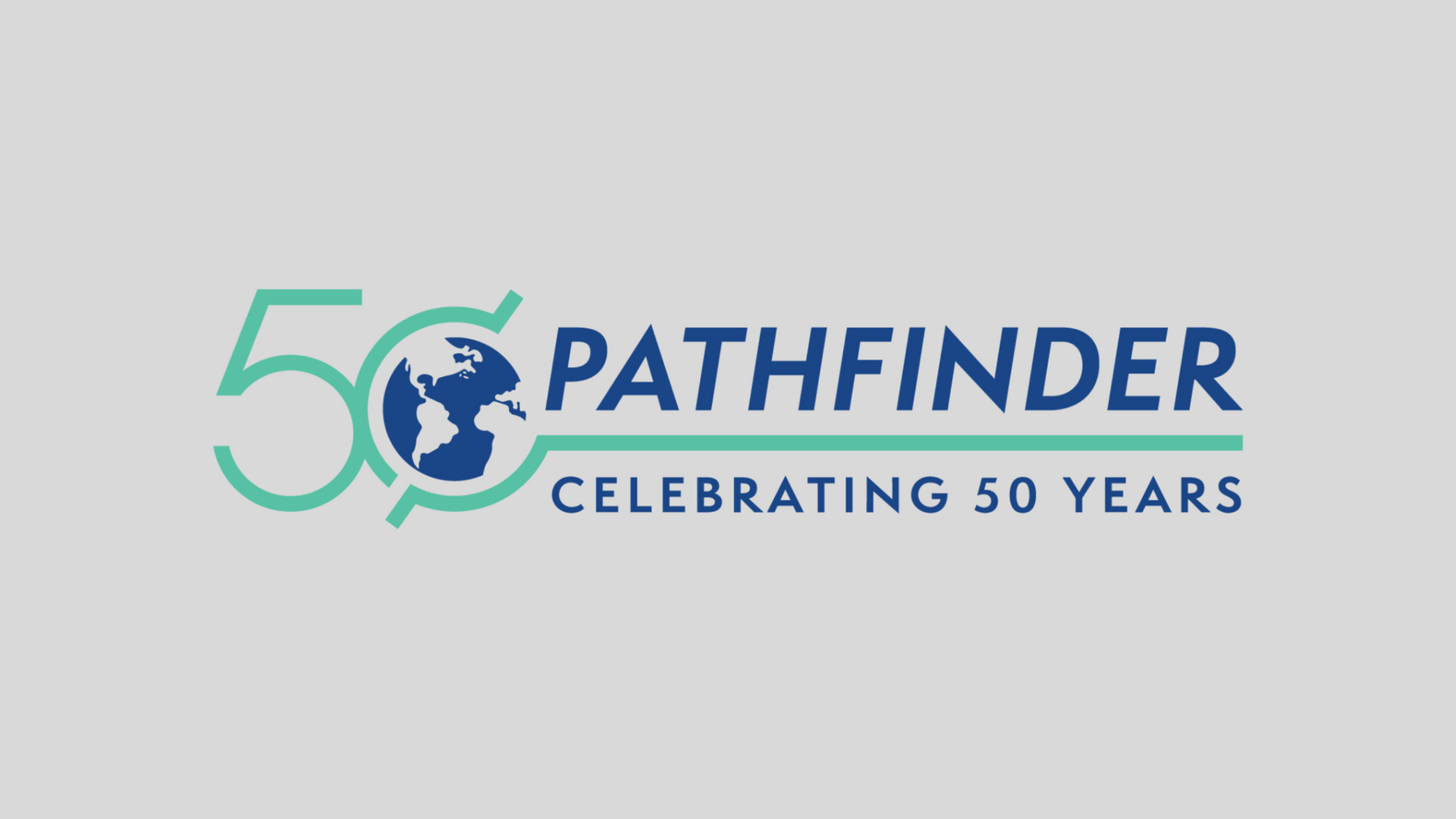Pathfinder LLC 50th anniversary logo — Echo Media digital marketing client case study page