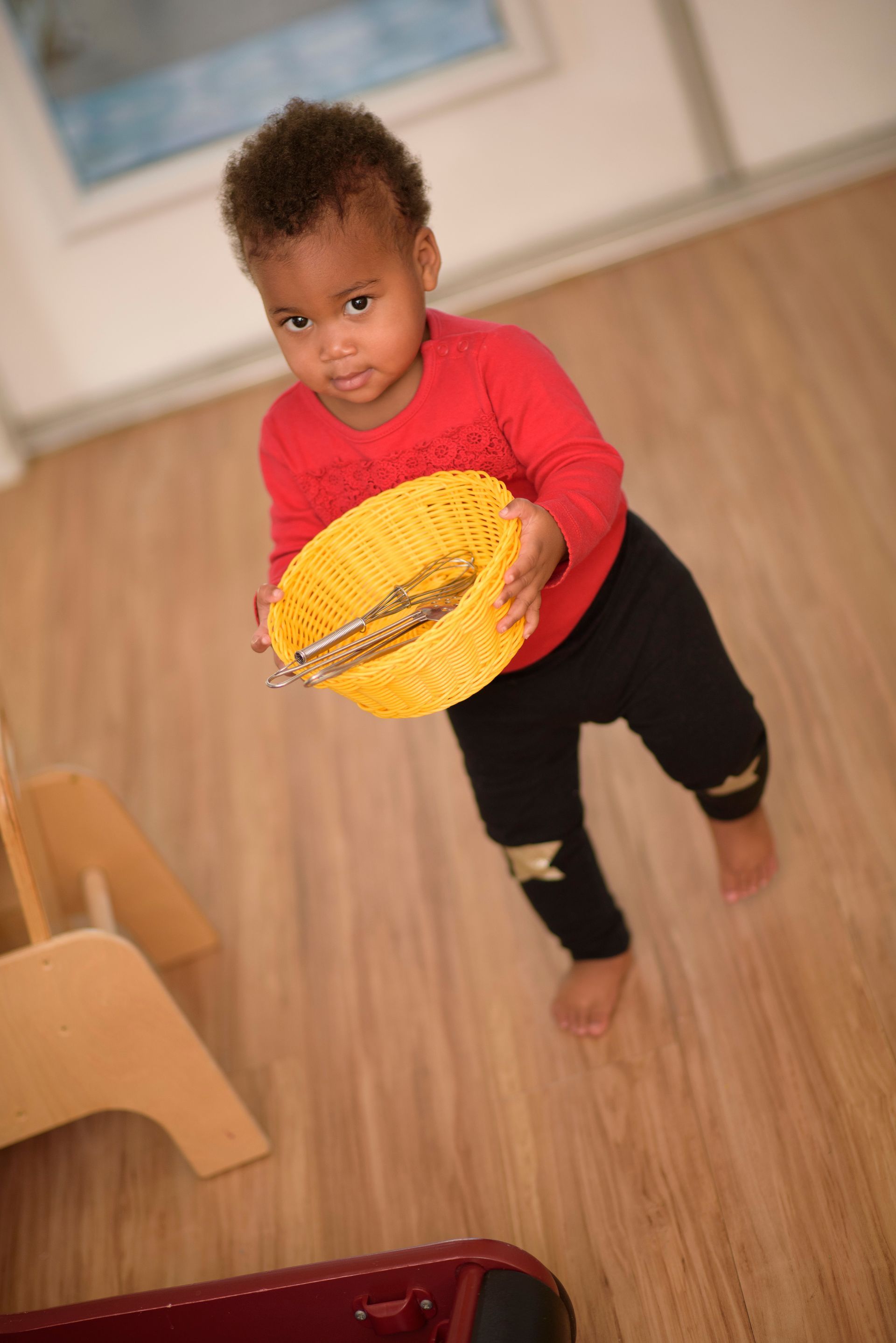 Montessori infant walking