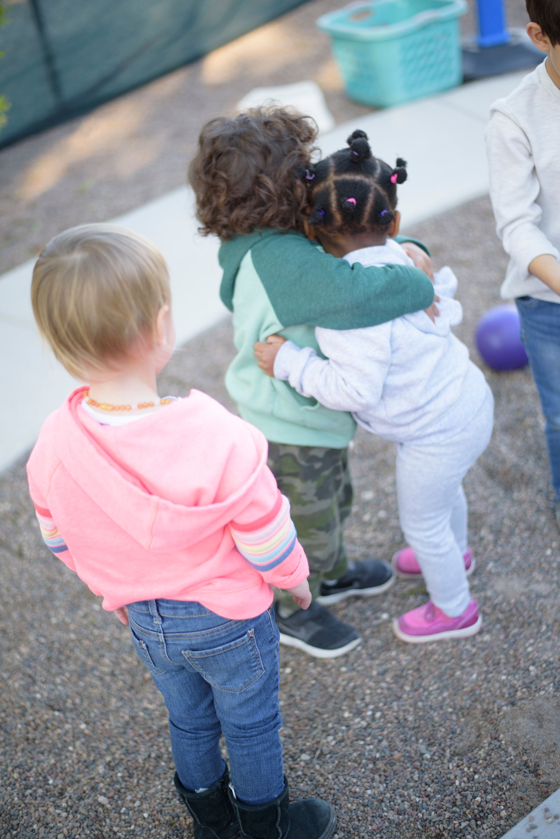 Montessori children spending time outdoors
