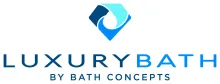 Luxury Bath by Bath Concepts logo in blue and teal