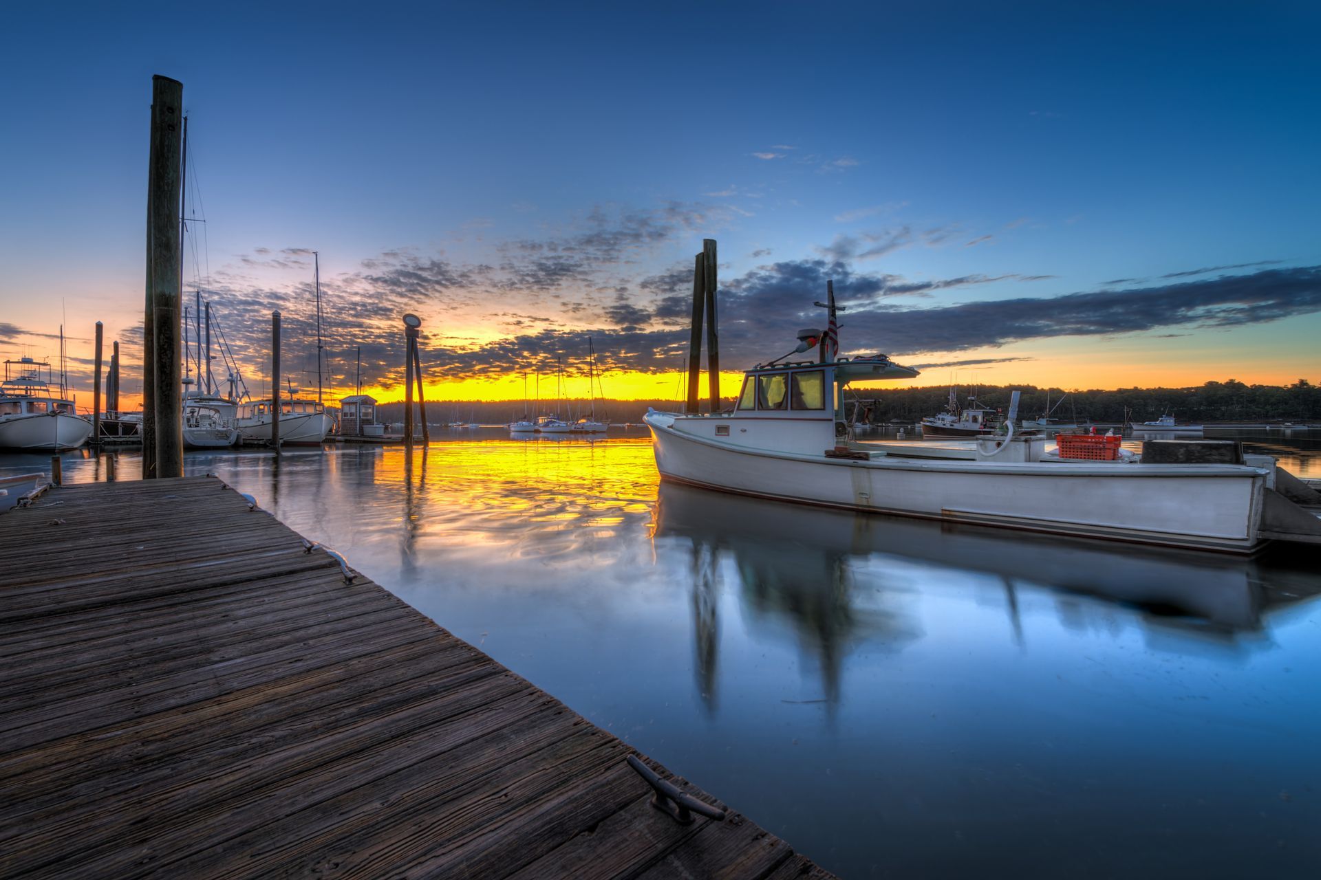 Getting Ready for the Day - Marina, Yarmouth, Maine, USA
