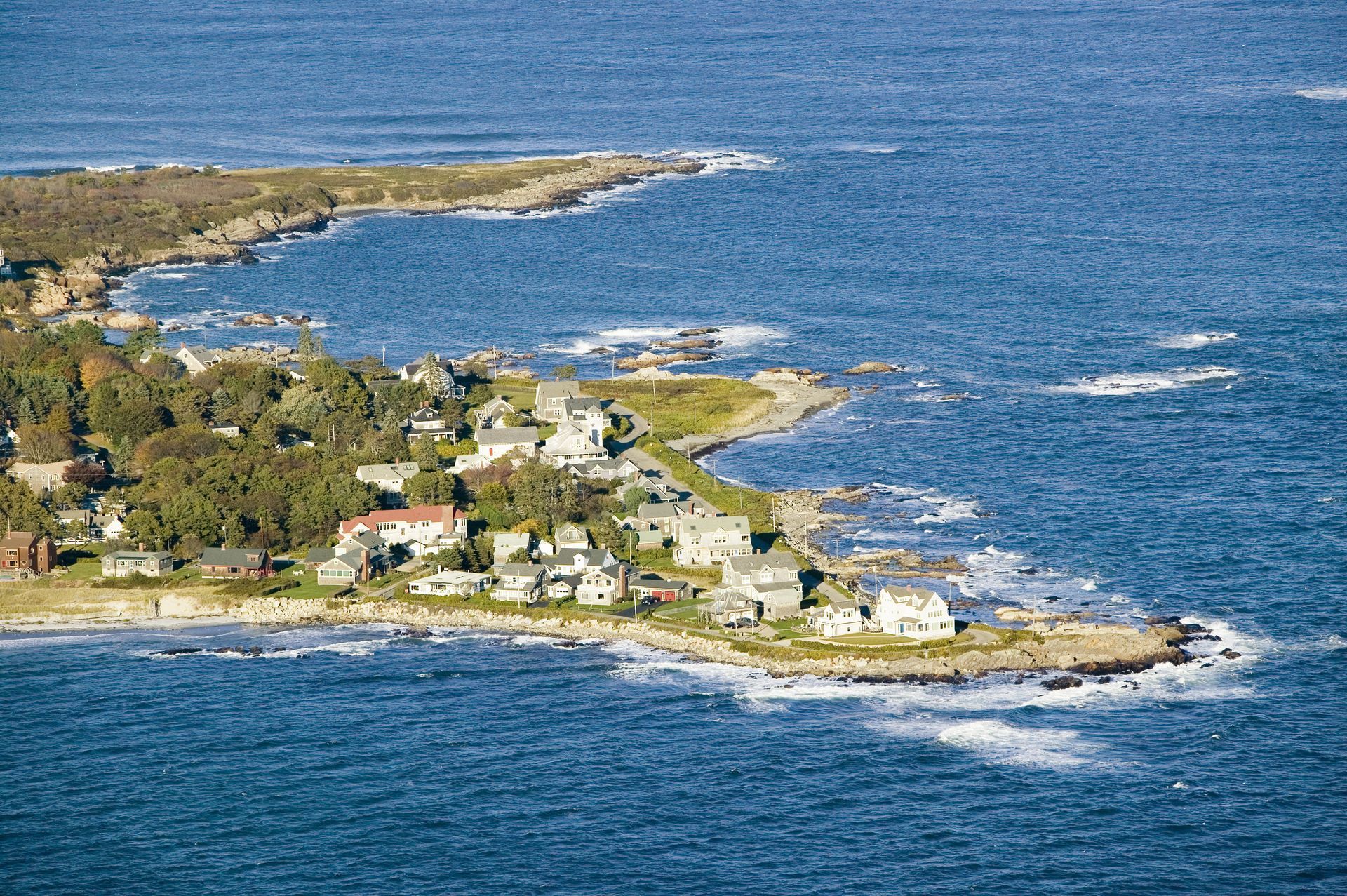 Coastal View of Kennebunkport near Walker Point.