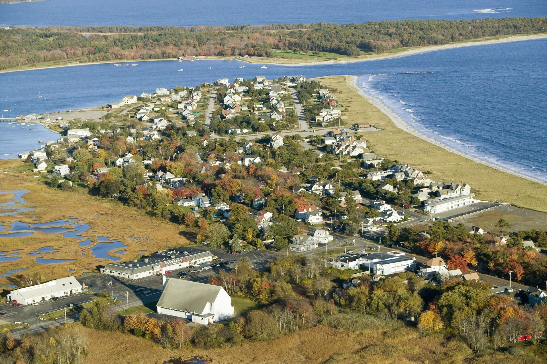 Pine Point Beach located in Scarborough, Maine, outside of Portland