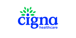Cigna Healthcare logo in blue and green on a white background