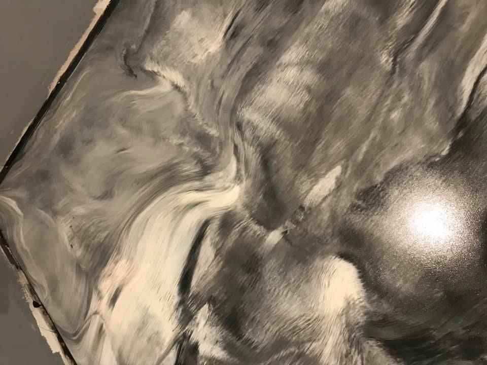 Metallic concrete coatings