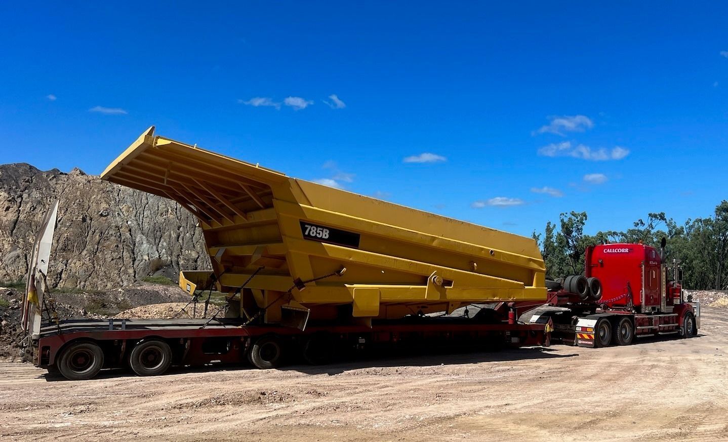 Red Truck Transport Large Mining Dump