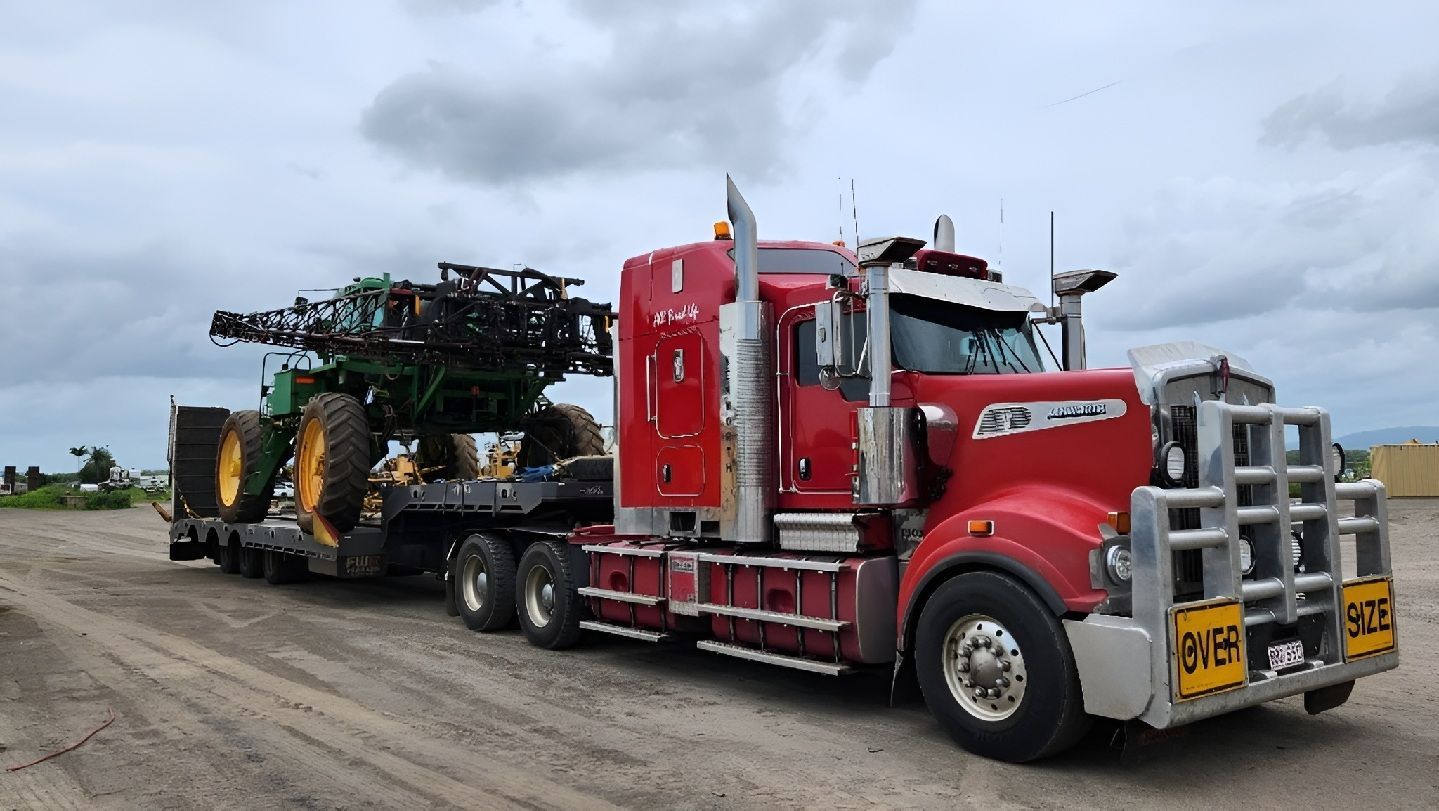 Heavy Haulage Truck Transporting Oversized Machinery