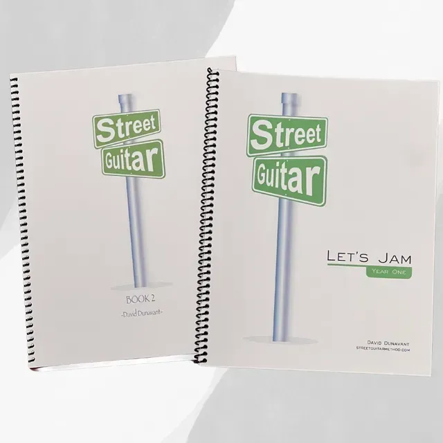 Street Guitar curriculum books used for structured guitar lessons in Little Rock, Arkansas.