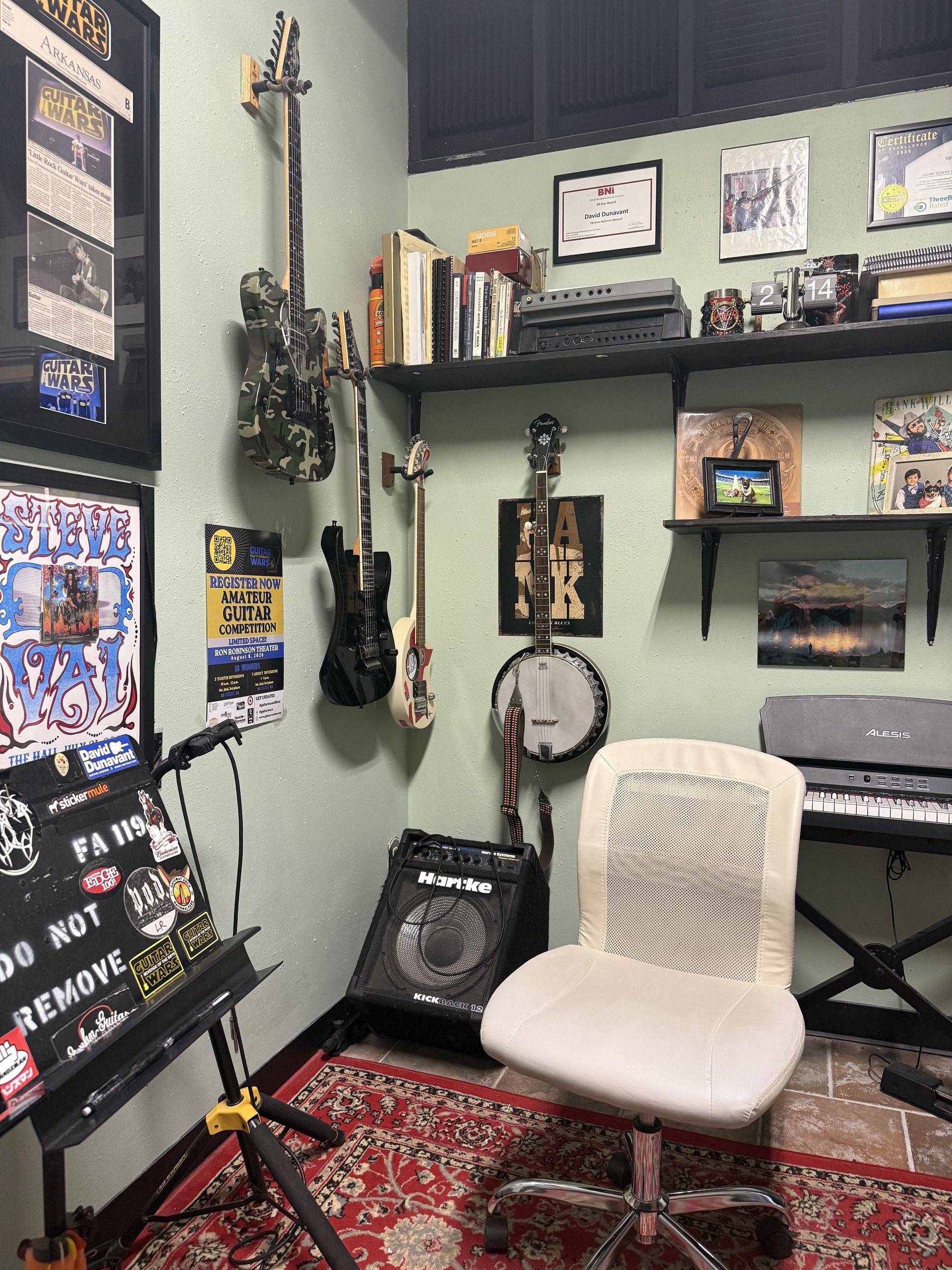David Dunavant's teaching studio.