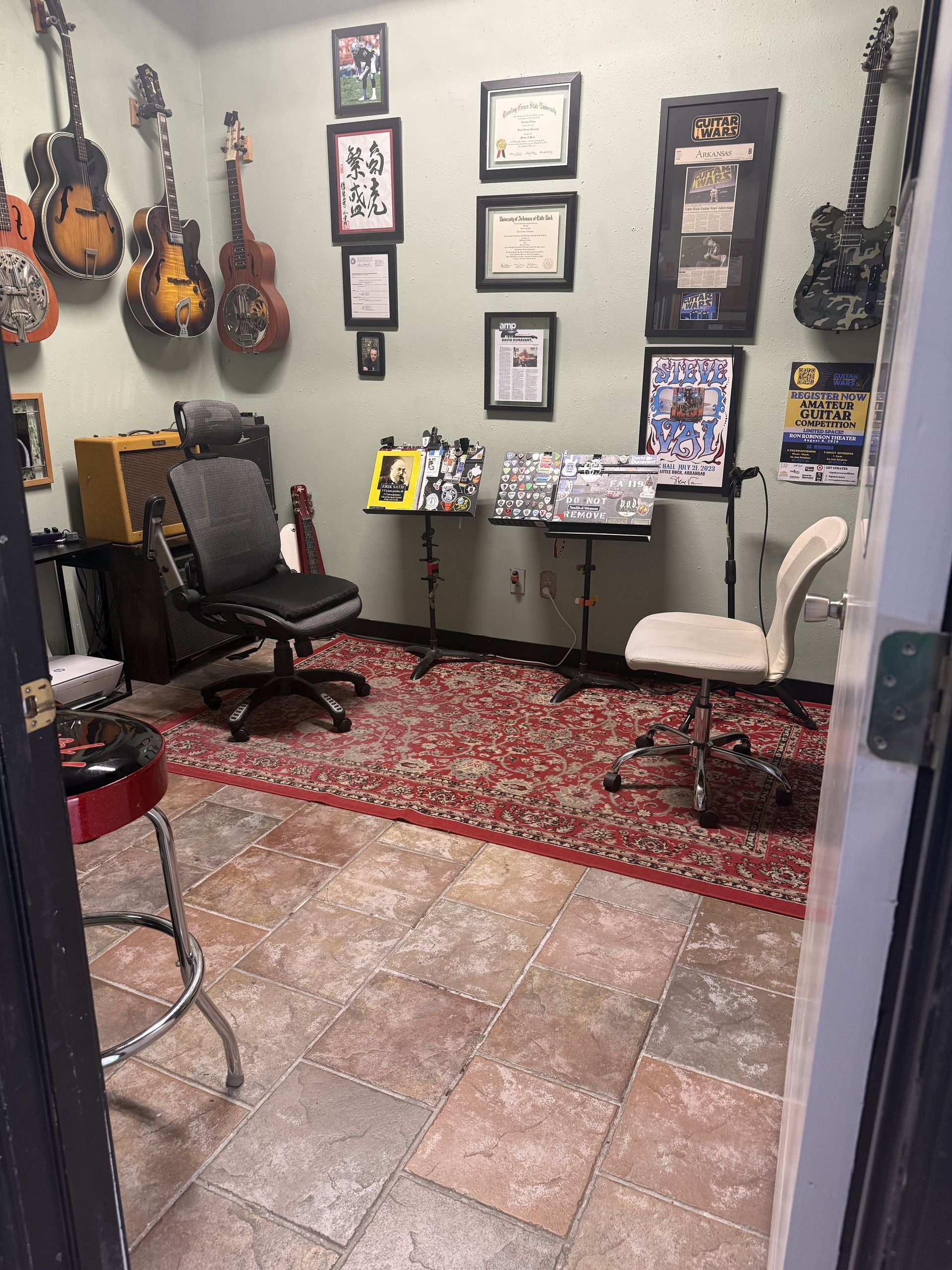 David Dunavant's teaching studio.
