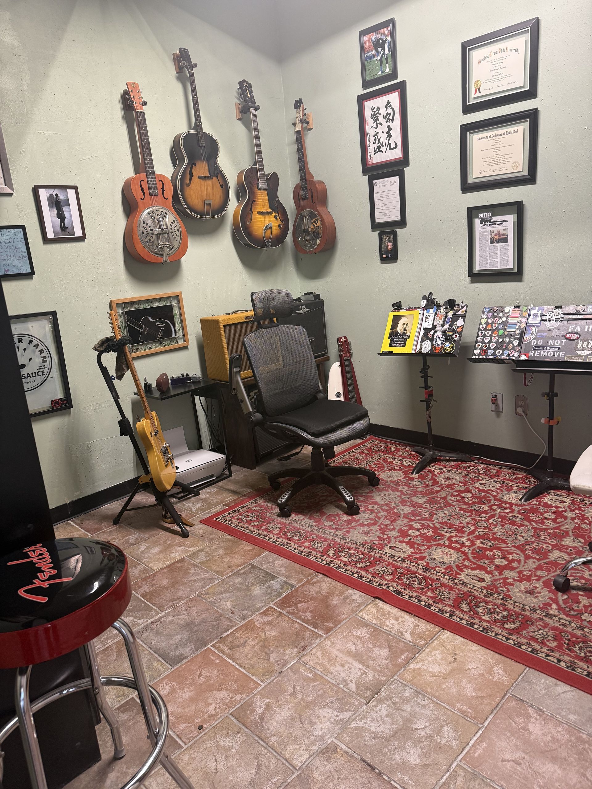 David Dunavant's teaching studio.