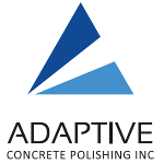 A logo for a company called adaptive concrete polishing inc.