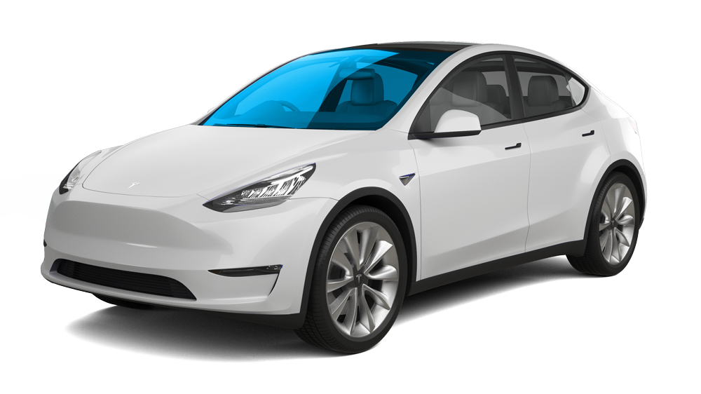 White Tesla Model S electric sedan with black wheels, shown on a white background