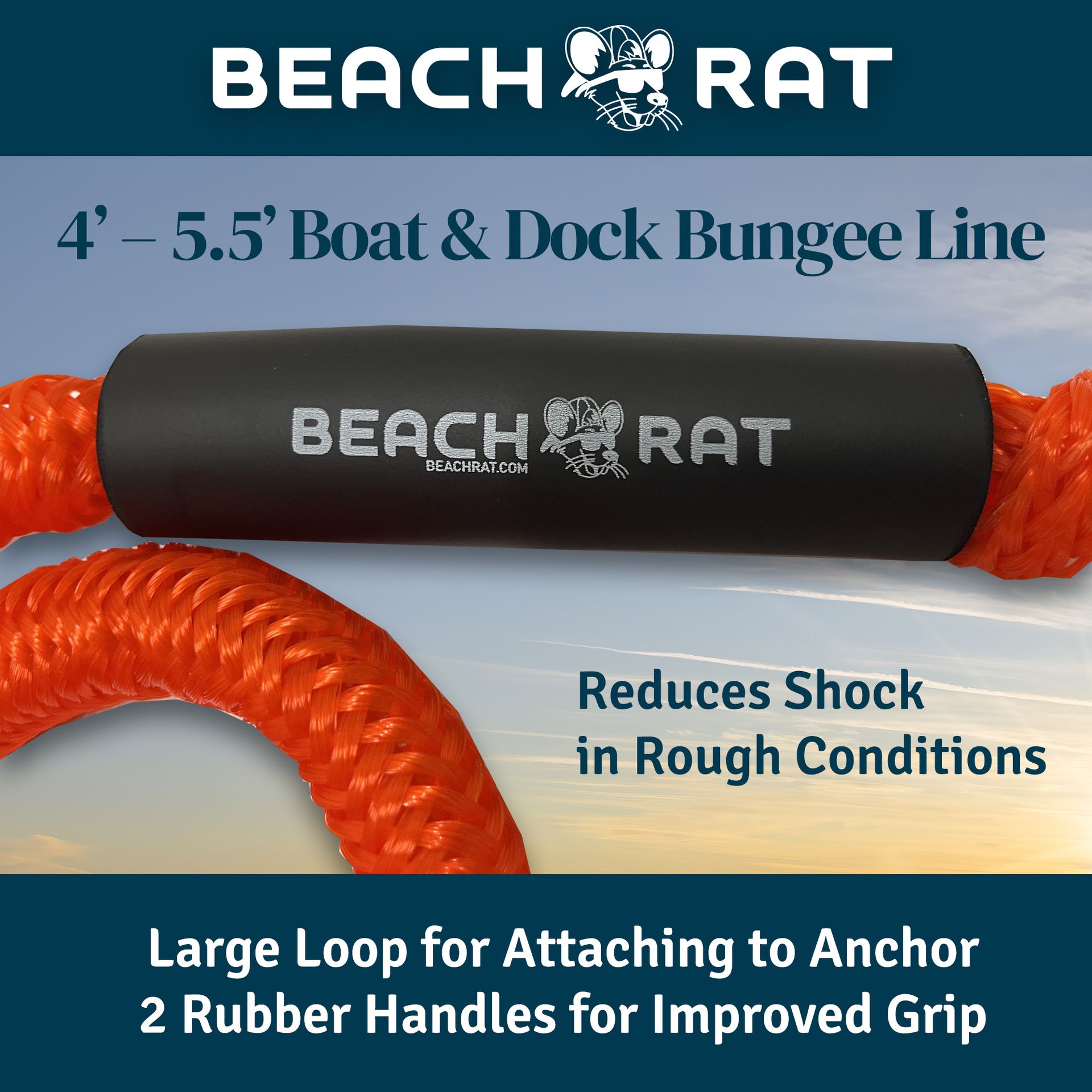 Beach Rat Fusion Anchor & Storage Case - Telescoping Aluminum Pole Anchor For Jet Skis, Boats Up To 25ft | Sandbar & Shallow Water Anchor Kit