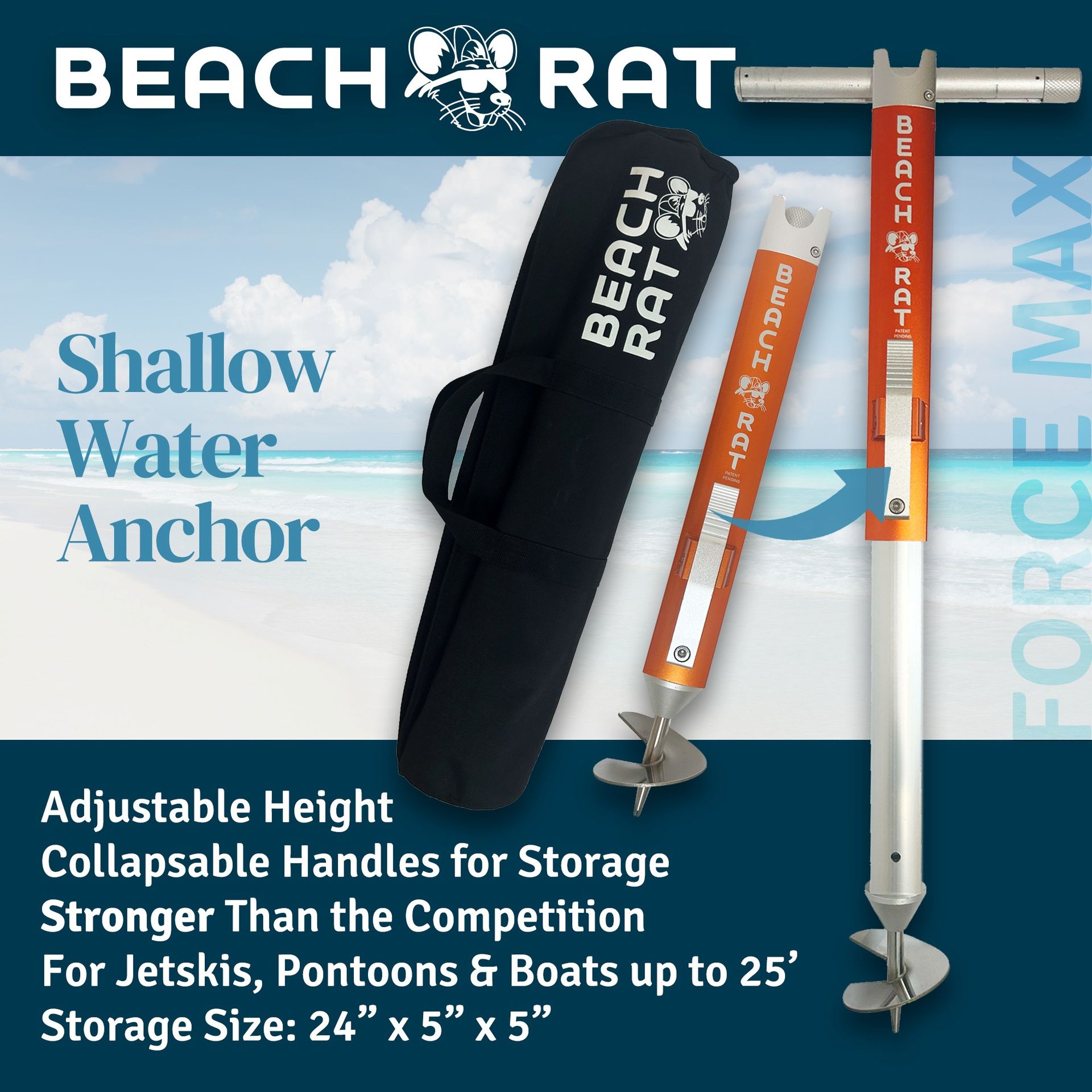 Beach Rat Force MAX Anchor - Orange