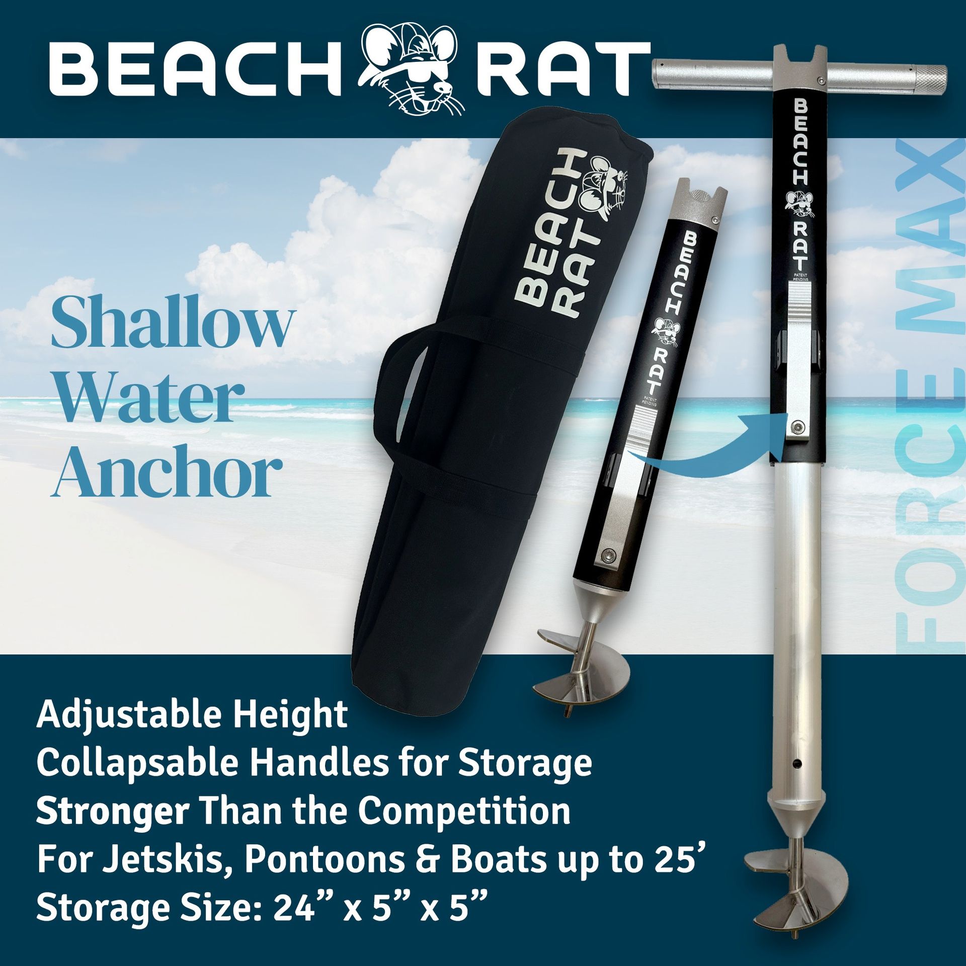 Copy of Beach Rat Force MAX Anchor - Black