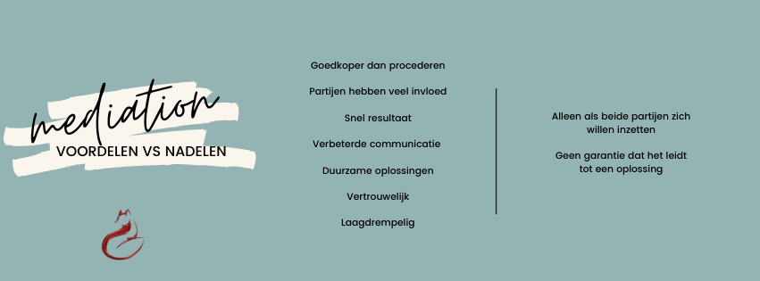 Overzicht van de belangrijkste voordelen en nadelen van mediation