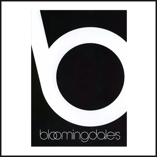 A black and white bloomingdale 's logo on a white background