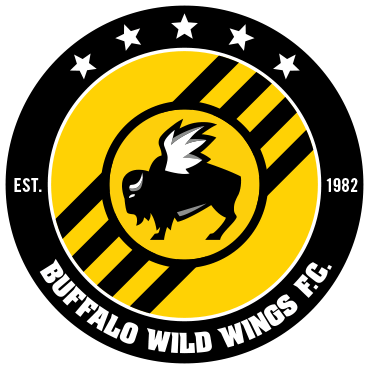 The logo for buffalo wild wings fc shows a buffalo with wings
