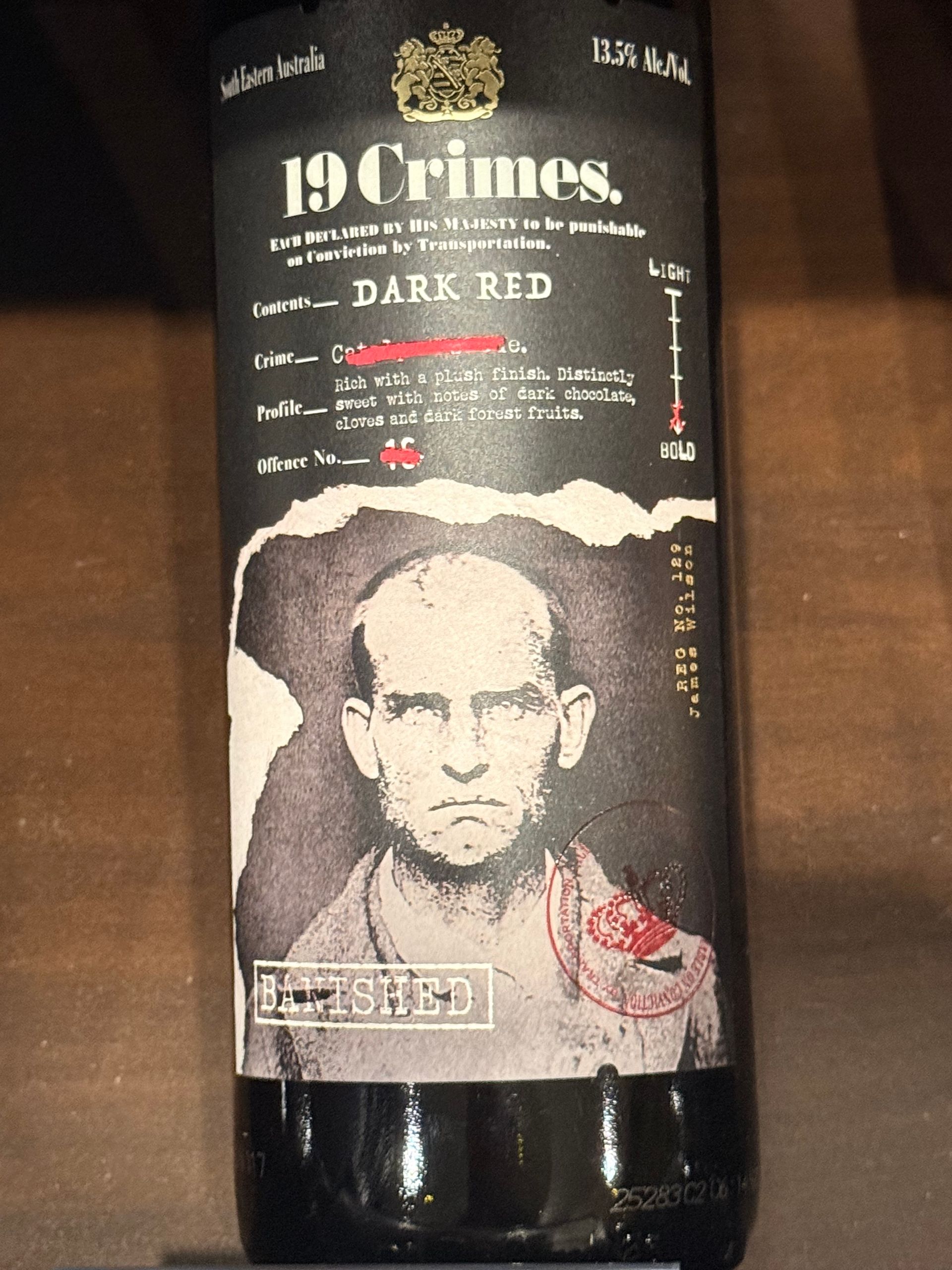 Dark wine bottle,