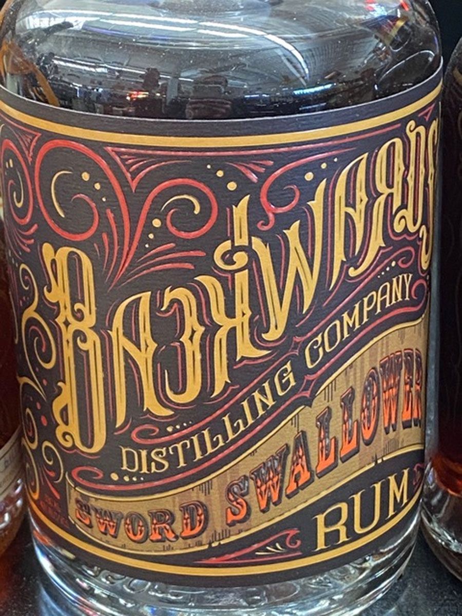 A bottle of rum from the brewing company