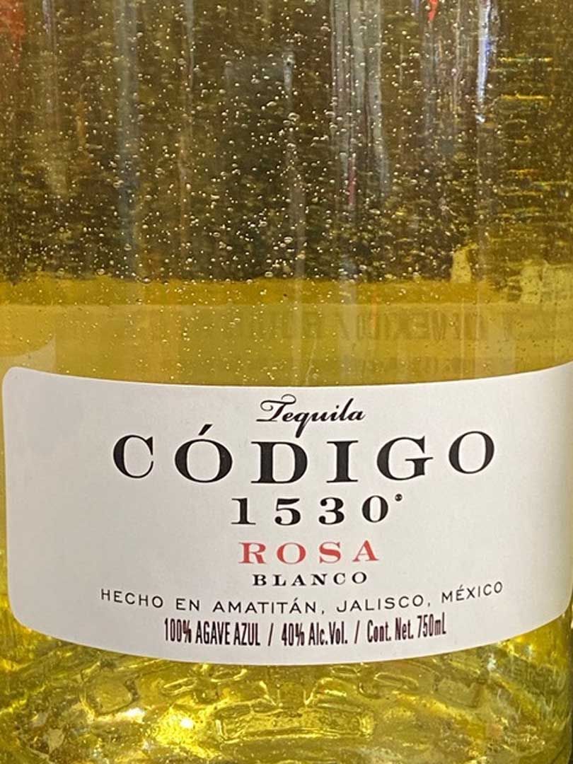 A close up of the label of a bottle of tequila.